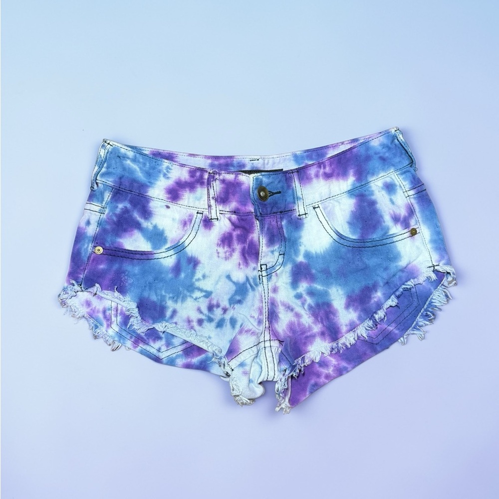Billabong Purple Tie-Dye Jean Shorts